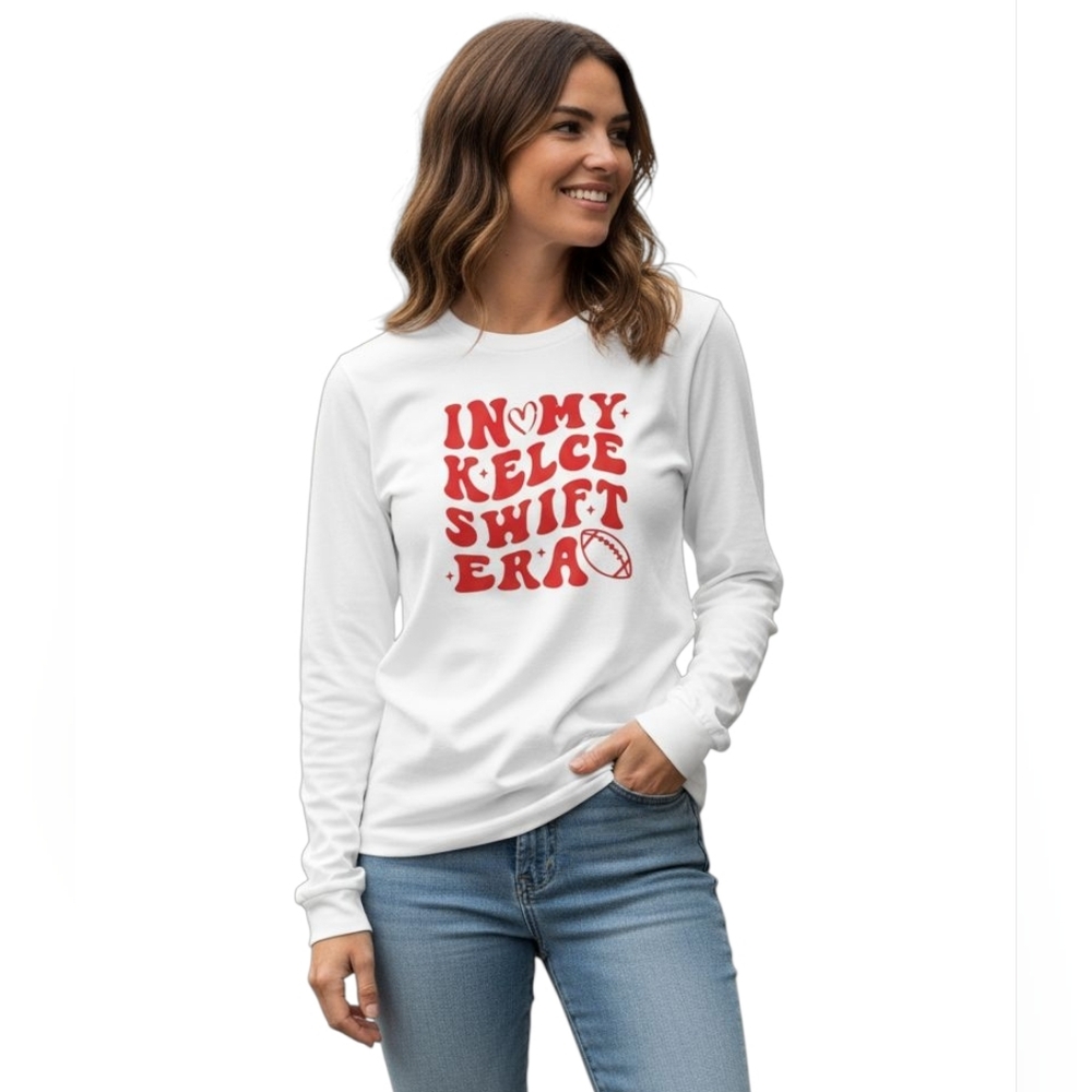 2FOR$30 - NWOT Taylor Swift "In My Kelce Swift Era" Long Sleeve White Tee
